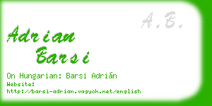 adrian barsi business card