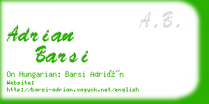 adrian barsi business card